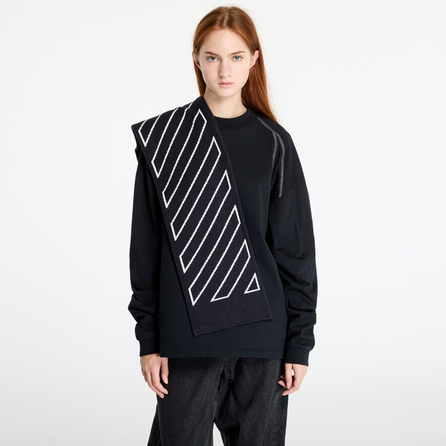 Sál Off-White Kids Bookish Diag Scarf Black/ Off White Universal-alacsony-ár