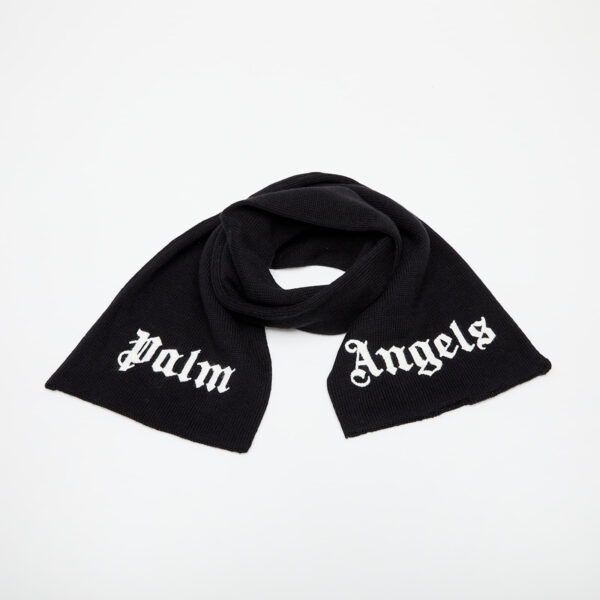 Sál Palm Angels Kids Logo Knit Scarf Black/ White Universal-alacsony-ár