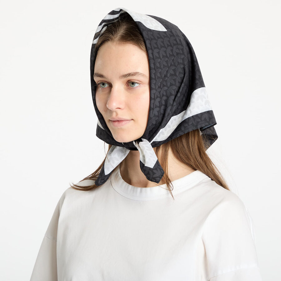 Sál adidas Trefoil Monogram Bandana Black/ Black/ White Universal-alacsony-ár