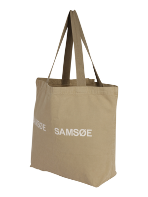 Samsøe Samsøe Shopper táska 'Frinka'  világosbarna / fehér-Hungary