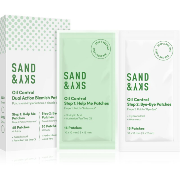 Sand & Sky Oil Control Dual Action Blemish Patches helyi ápolás pattanásos bőrre 75 db-Ár
