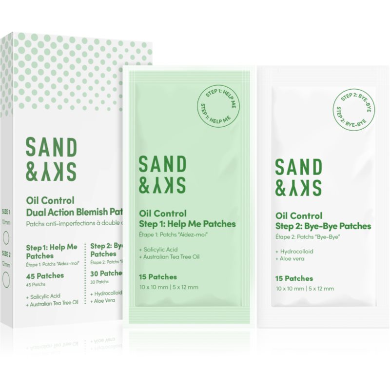 Sand & Sky Oil Control Dual Action Blemish Patches helyi ápolás pattanásos bőrre 75 db-Ár
