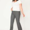 Şans Women's Large Size Gray 5 Pocket Gabardine Fabric Trousers