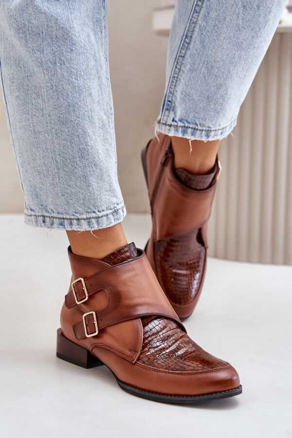 Sarkú női bőrcsizma Maciejka Brown 04492-98