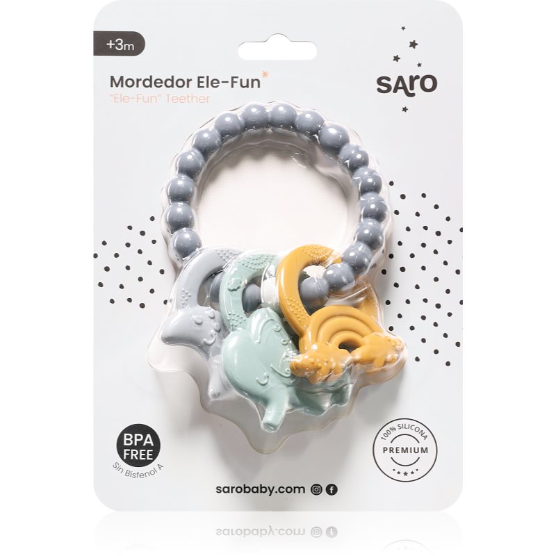 Saro Baby Ele-Fun rágóka Blue 1 db