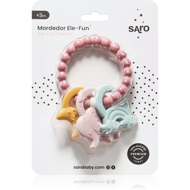 Saro Baby Ele-Fun rágóka Pink 1 db