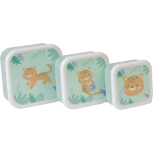 Saro Baby Snack Boxes uzsonnás doboz Hunter Mint 3 db
