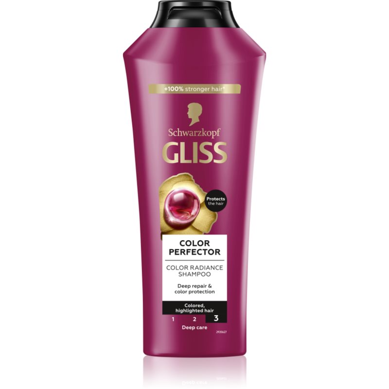 Schwarzkopf Gliss Color Perfector ápoló sampon festett hajra 400 ml-Ár