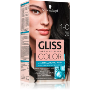 Schwarzkopf Gliss Color tartós hajfesték árnyalat 1-0 Deep Black 1 db-Eredeti