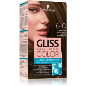 Schwarzkopf Gliss Color tartós hajfesték árnyalat 6-0 Natural Light Brown 1 db-Eredeti
