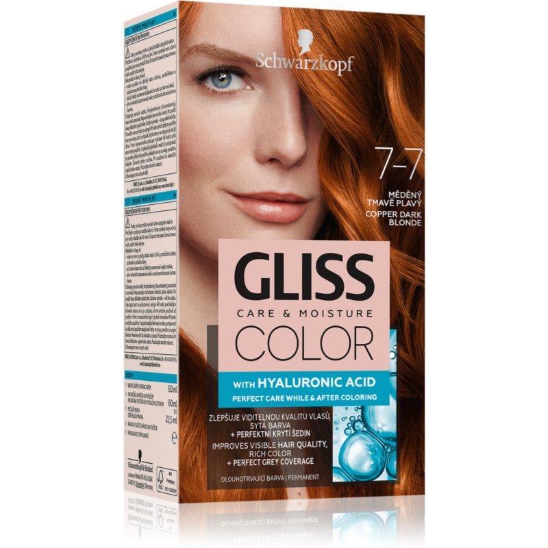 Schwarzkopf Gliss Color tartós hajfesték árnyalat 7-7 Copper Dark Blonde 1 db-Eredeti