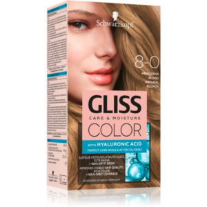 Schwarzkopf Gliss Color tartós hajfesték árnyalat 8-0 Natural Blonde 1 db-Eredeti