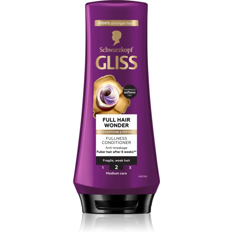 Schwarzkopf Gliss Full Hair Wonder regeneráló balzsam a törékeny hajra 200 ml