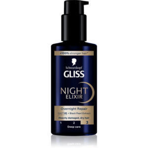 Schwarzkopf Gliss Night Elixir öblítést nem igénylő elixír a károsult hajra 100 ml-Ár