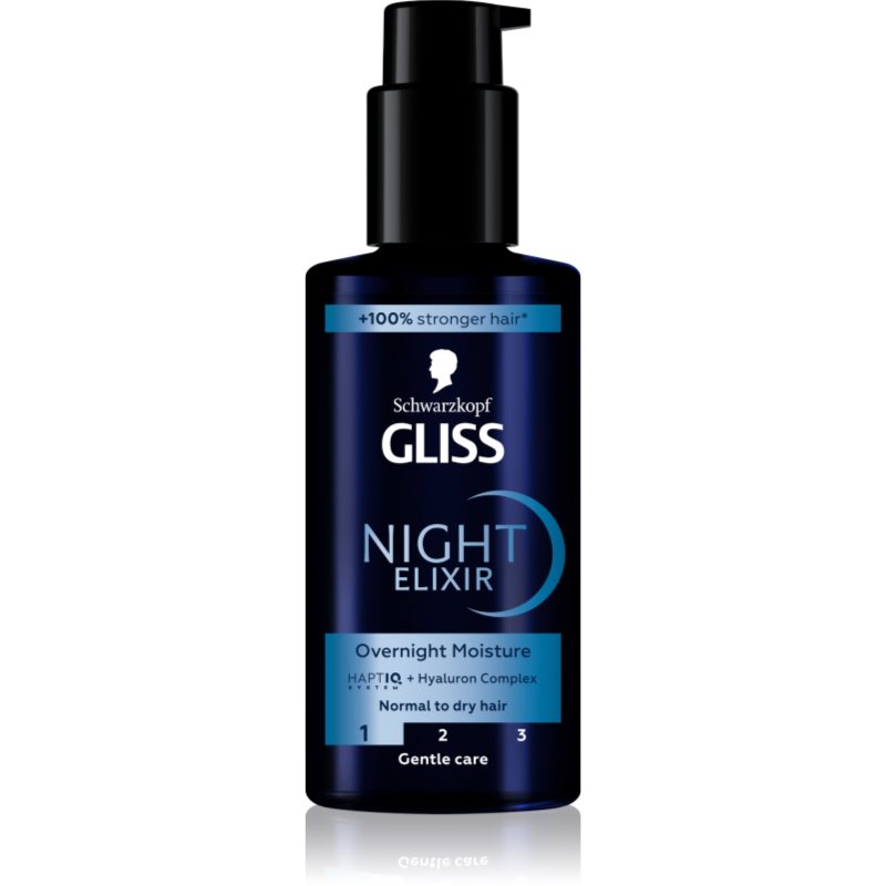 Schwarzkopf Gliss Night Elixir öblítést nem igénylő elixír száraz hajra 100 ml-Ár