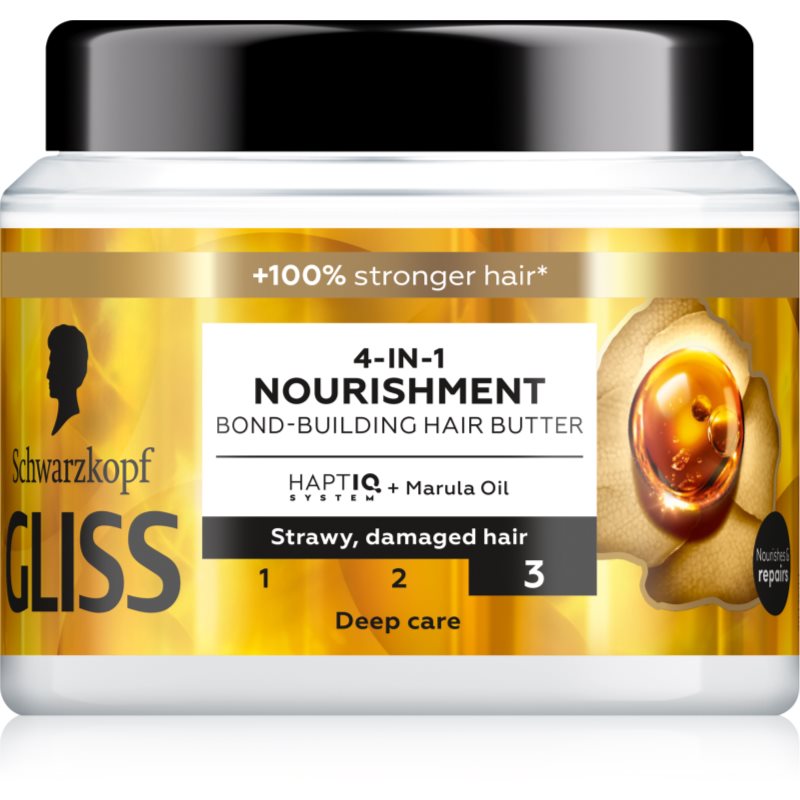 Schwarzkopf Gliss Oil Nutritive intenzíven tápláló maszk a károsult hajra 400 ml-Ár