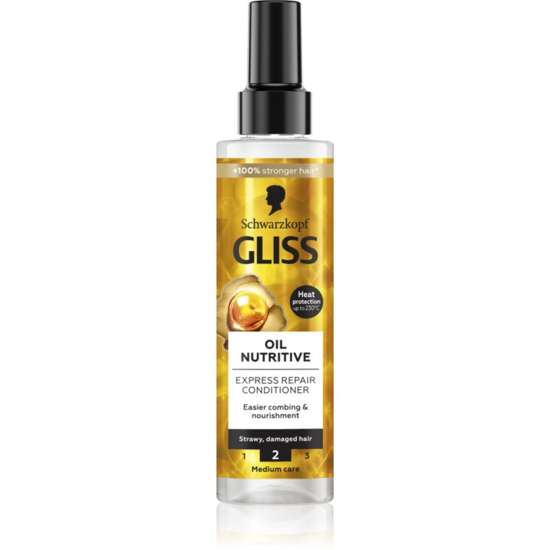 Schwarzkopf Gliss Oil Nutritive regeneráló balzsam a rakoncátlan és töredezett hajra 200 ml-Ár