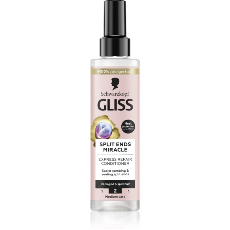 Schwarzkopf Gliss Split Ends Miracle öblítés nélküli kondicionáló a töredezett hajvégekre 200 ml-Ár
