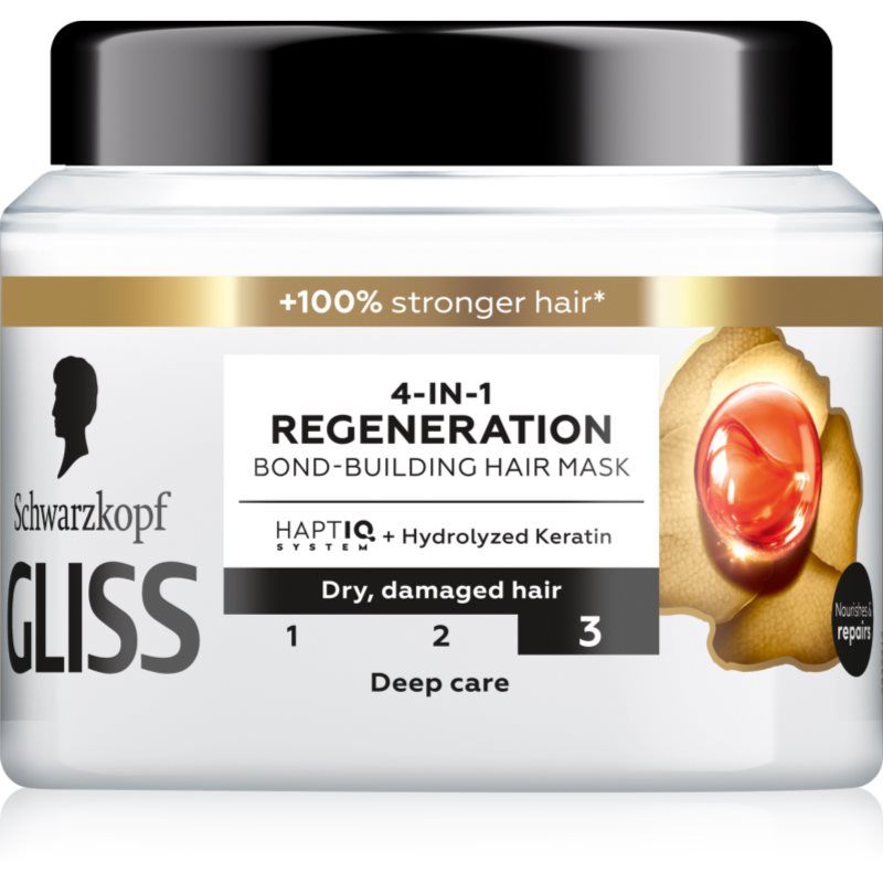 Schwarzkopf Gliss Total Repair regeneráló maszk száraz és sérült hajra 400 ml-Ár
