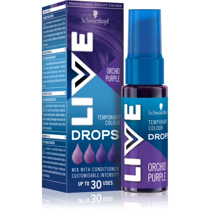 Schwarzkopf LIVE Drops lemosható színezőpasztilla árnyalat Orchid Purple 30 ml-Ár