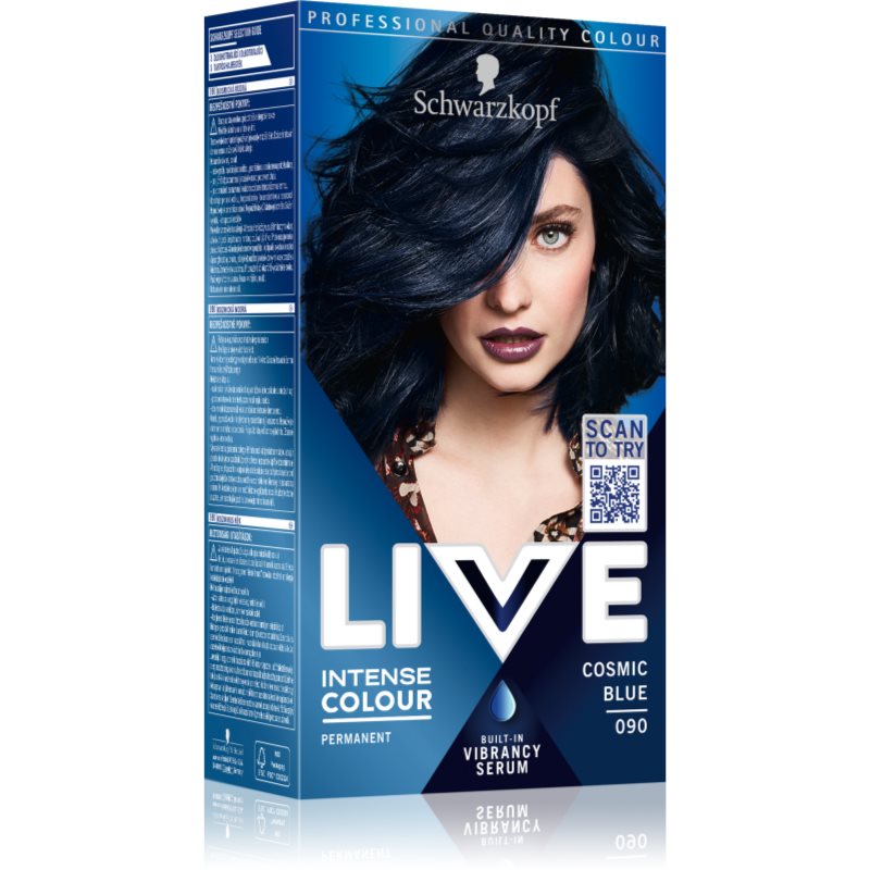 Schwarzkopf LIVE Intense Colour tartós hajfesték árnyalat 090 Cosmic Blue 1 db-Ár