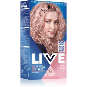 Schwarzkopf LIVE Lightener & Twist tartós hajfesték a haj élénkítésére árnyalat 101 Cool Rose 1 db