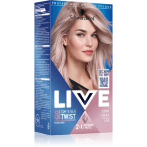 Schwarzkopf LIVE Lightener & Twist tartós hajfesték a haj élénkítésére árnyalat 104 Cool Lilac 1 db-Ár