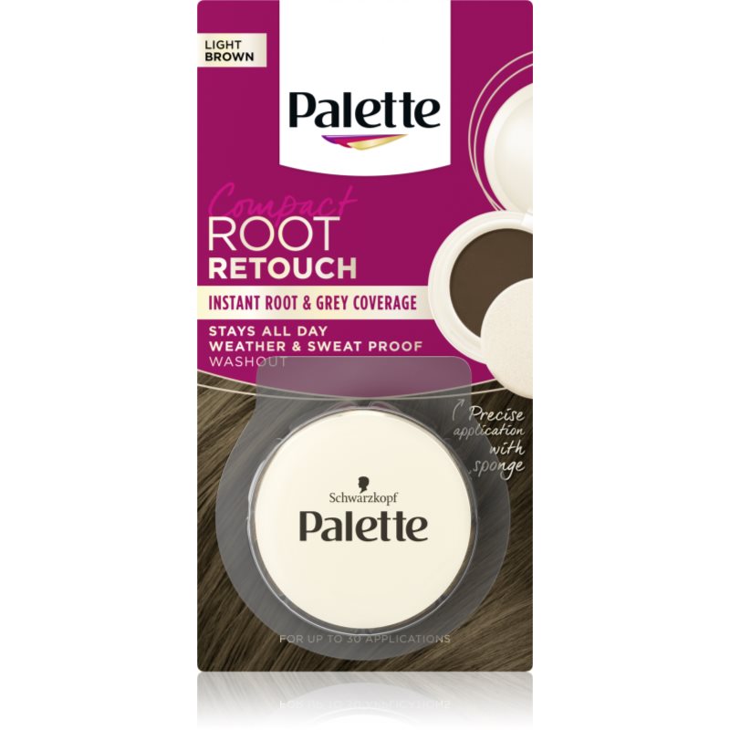 Schwarzkopf Palette Compact Root Retouch korrektor az ősz hajszálakra púderes hatással árnyalat Light Brown 3 g-Ár