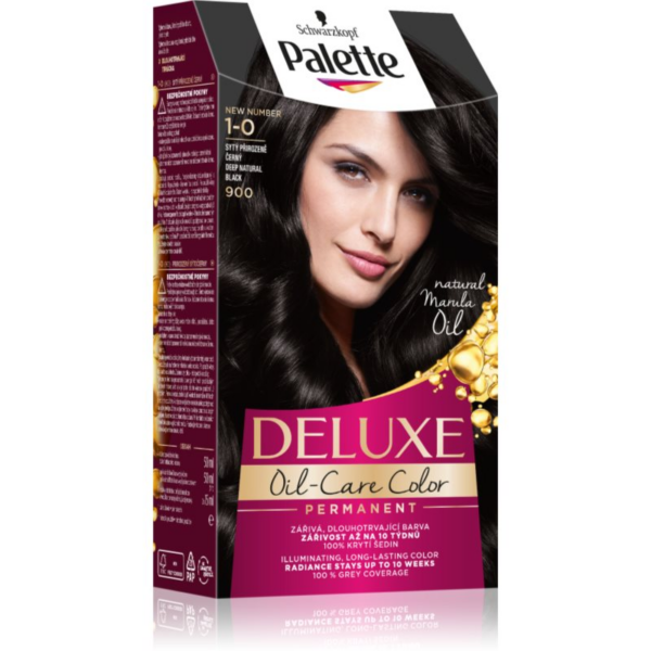 Schwarzkopf Palette Deluxe tartós hajfesték árnyalat 1-0 (900) Deep Natural Black 1 db Schwarzkopf Palette Deluxe tartós hajfesték árnyalat 1-0 (900) Deep Natural Black 1 db