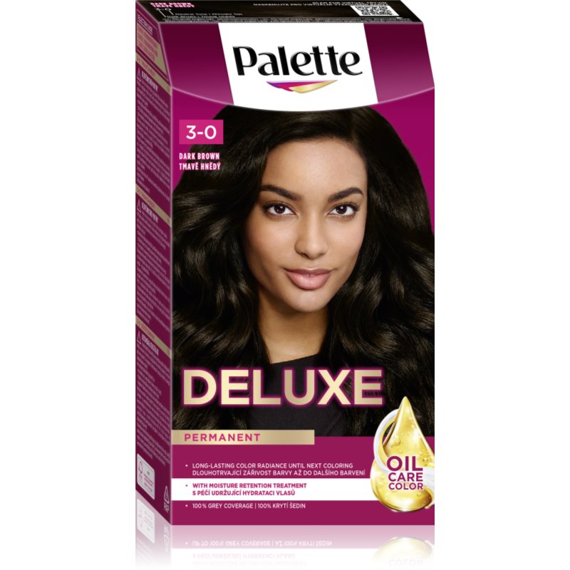 Schwarzkopf Palette Deluxe tartós hajfesték árnyalat 3-0 800 Dark Brown 1 db-Eredeti