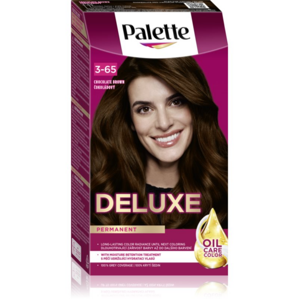 Schwarzkopf Palette Deluxe tartós hajfesték árnyalat 3-65 750 Chocolate Brown 1 db-Eredeti