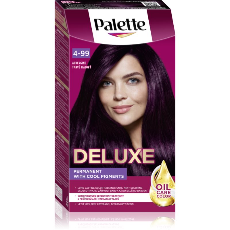 Schwarzkopf Palette Deluxe tartós hajfesték árnyalat 4-99 880 Aubergine 1 db-Eredeti