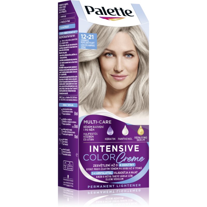 Schwarzkopf Palette Intensive Color Creme tartós hajfesték árnyalat 12-21 Silver Ash Blonde 1 db