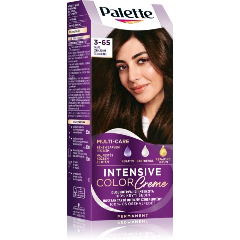 Schwarzkopf Palette Intensive Color Creme tartós hajfesték árnyalat 3-65 (W2) Dark Chocolate 1 db-Ár