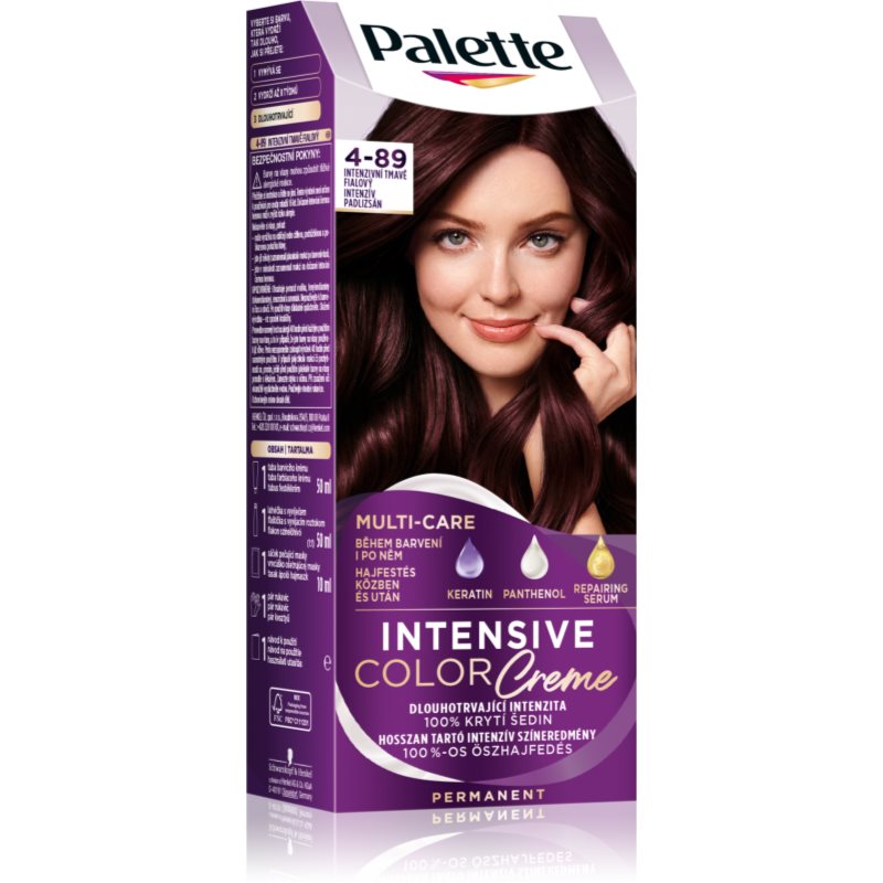 Schwarzkopf Palette Intensive Color Creme tartós hajfesték árnyalat 4-89 RFE3 Intensive Aubergine 1 db-Eredeti