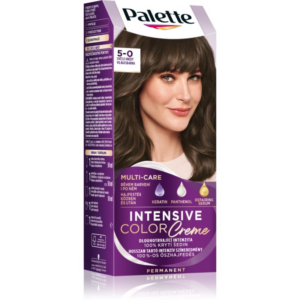 Schwarzkopf Palette Intensive Color Creme tartós hajfesték árnyalat 5-0 N4 Light Brown 1 db-Eredeti