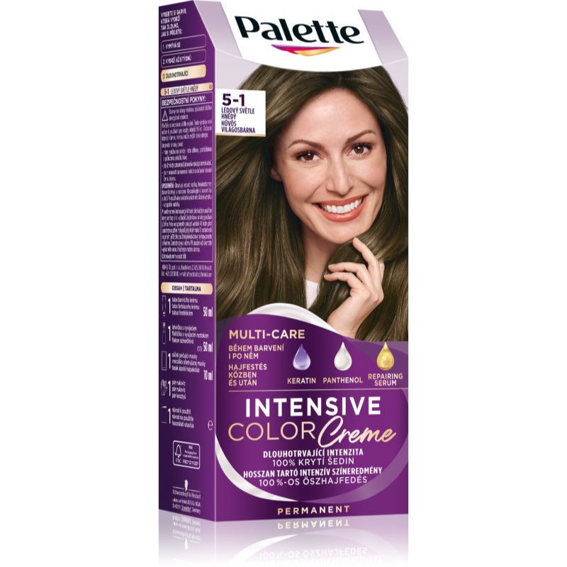 Schwarzkopf Palette Intensive Color Creme tartós hajfesték árnyalat 5-1 Cool Light Brown 1 db-Ár