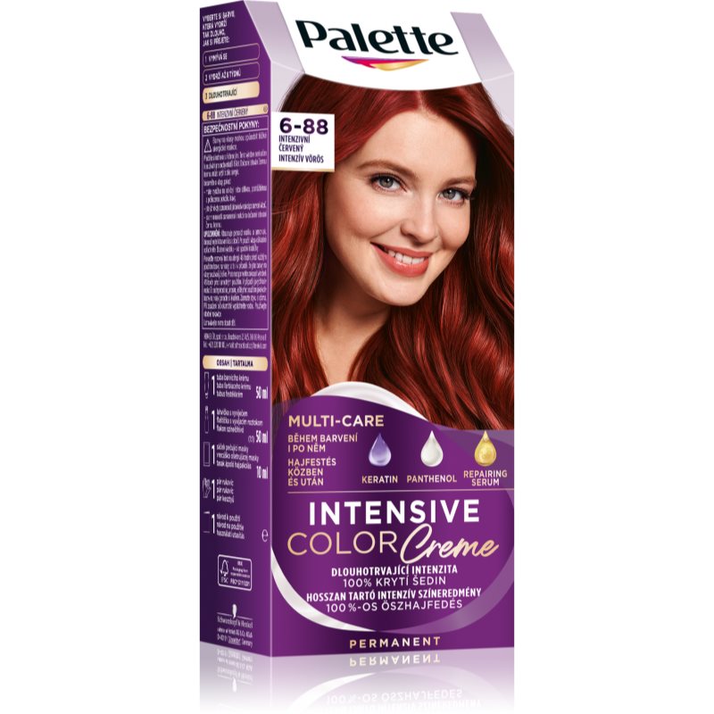 Schwarzkopf Palette Intensive Color Creme tartós hajfesték árnyalat 6-88 (RI5) Intensive Red 1 db-Ár