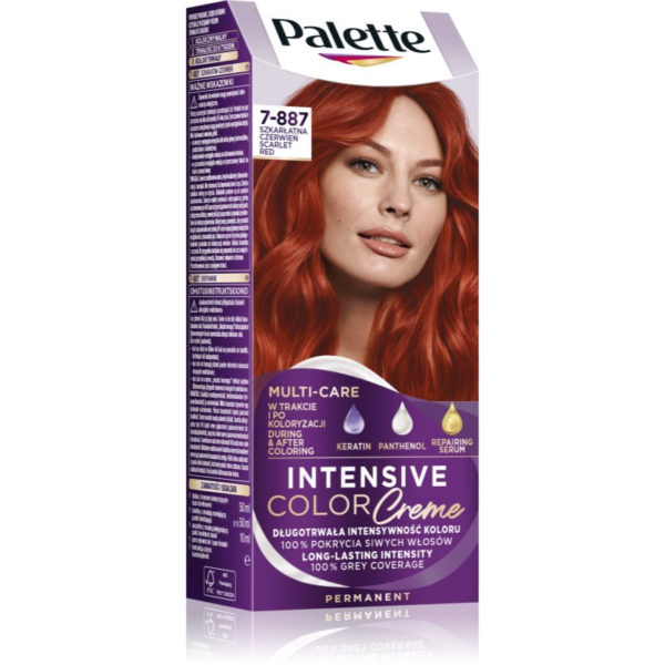 Schwarzkopf Palette Intensive Color Creme tartós hajfesték árnyalat 7-887 (RV6) Scarlet Red 1 db Schwarzkopf Palette Intensive Color Creme tartós hajfesték árnyalat 7-887 (RV6) Scarlet Red 1 db