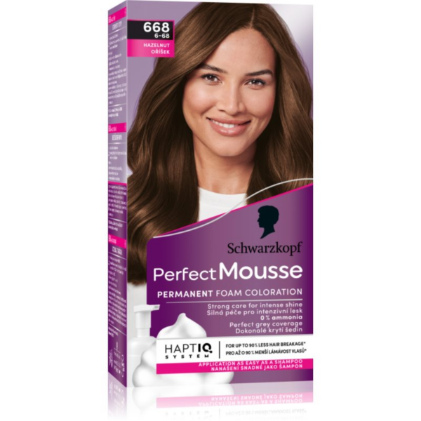 Schwarzkopf Perfect Mousse tartós hajfesték árnyalat 668 Hazelnut 1 db-Eredeti