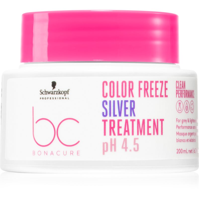 Schwarzkopf Professional BC Bonacure Color Freeze Silver maszk semlegesíti a sárgás tónusokat 200 ml-Ár