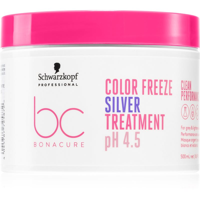 Schwarzkopf Professional BC Bonacure Color Freeze Silver maszk semlegesíti a sárgás tónusokat 500 ml-Ár