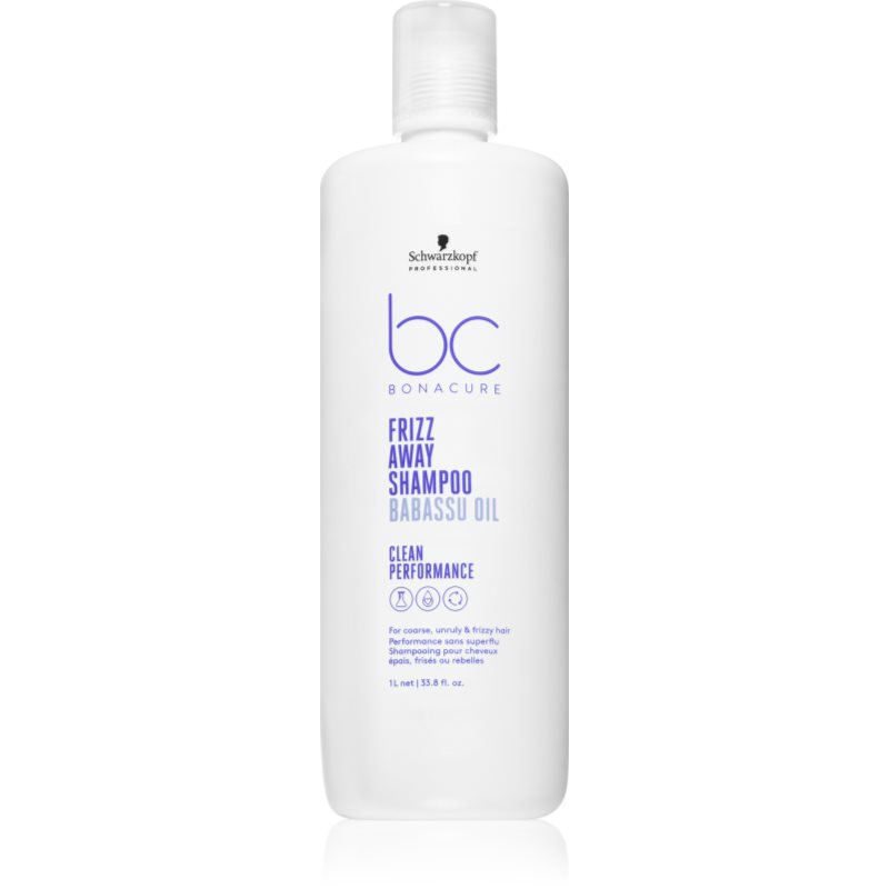 Schwarzkopf Professional BC Bonacure Frizz Away Shampoo sampon a rakoncátlan és töredezett hajra 1000 ml-Ár