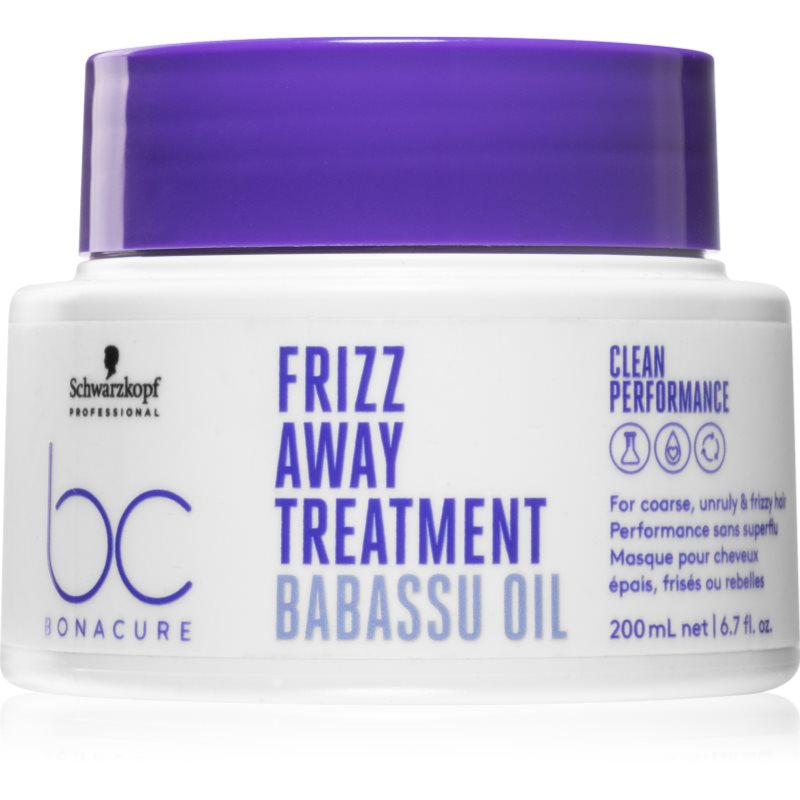 Schwarzkopf Professional BC Bonacure Frizz Away Treatment maszk a rakoncátlan és töredezett hajra 200 ml-Ár