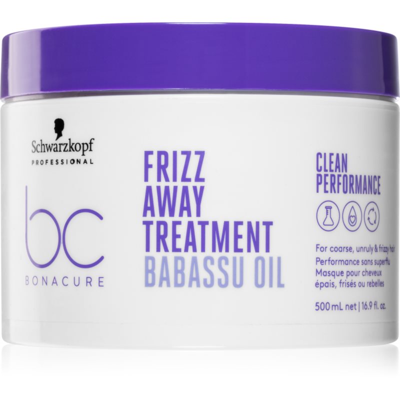 Schwarzkopf Professional BC Bonacure Frizz Away Treatment maszk a rakoncátlan és töredezett hajra 500 ml-Ár