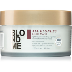 Schwarzkopf Professional Blondme All Blondes Light tápláló maszk vékonyszálú és normál hajra 200 ml-Ár