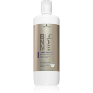 Schwarzkopf Professional Blondme Cool Blondes sampon a sárga tónusok neutralizálására a szőke és melírozott hajra 1000 ml-Ár