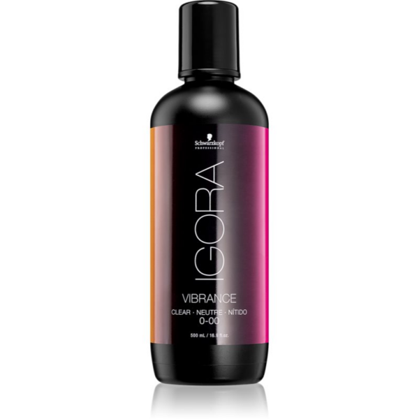 Schwarzkopf Professional IGORA New Vibrance ápolás a festett haj fényének kiemelésére Clear 0-00 500 ml-Eredeti