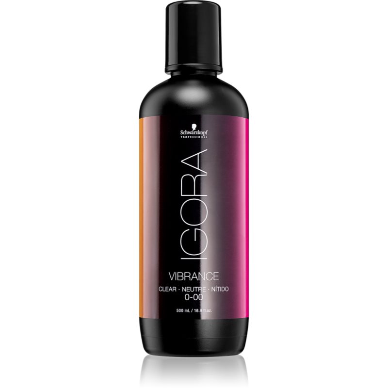 Schwarzkopf Professional IGORA New Vibrance ápolás a festett haj fényének kiemelésére Clear 0-00 500 ml-Eredeti