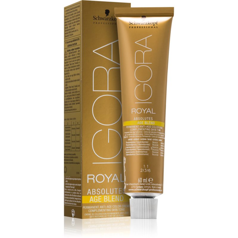 Schwarzkopf Professional IGORA Royal Absolutes Age Blend hajfesték árnyalat 8-140 Light Blonde Cendré Beige Natural 60 ml-Eredeti